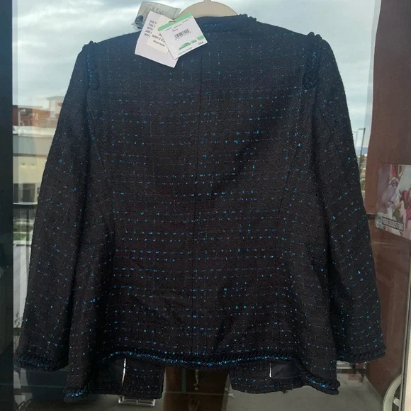 Anne Klein Black and Blue tweed blazer - Picture 12 of 12